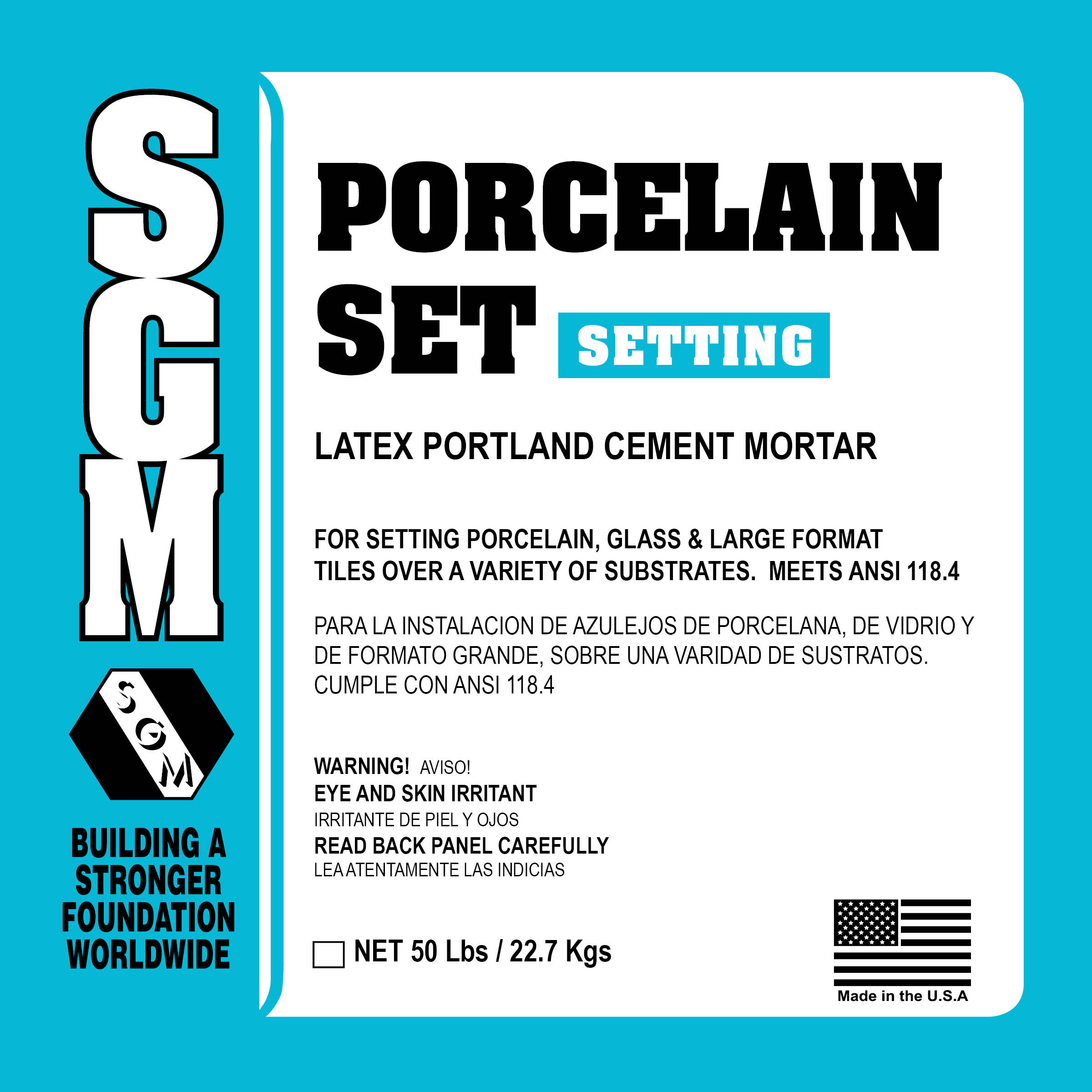Porcelain Set Mortar Sgm Inc, Thinset For Porcelain Tile