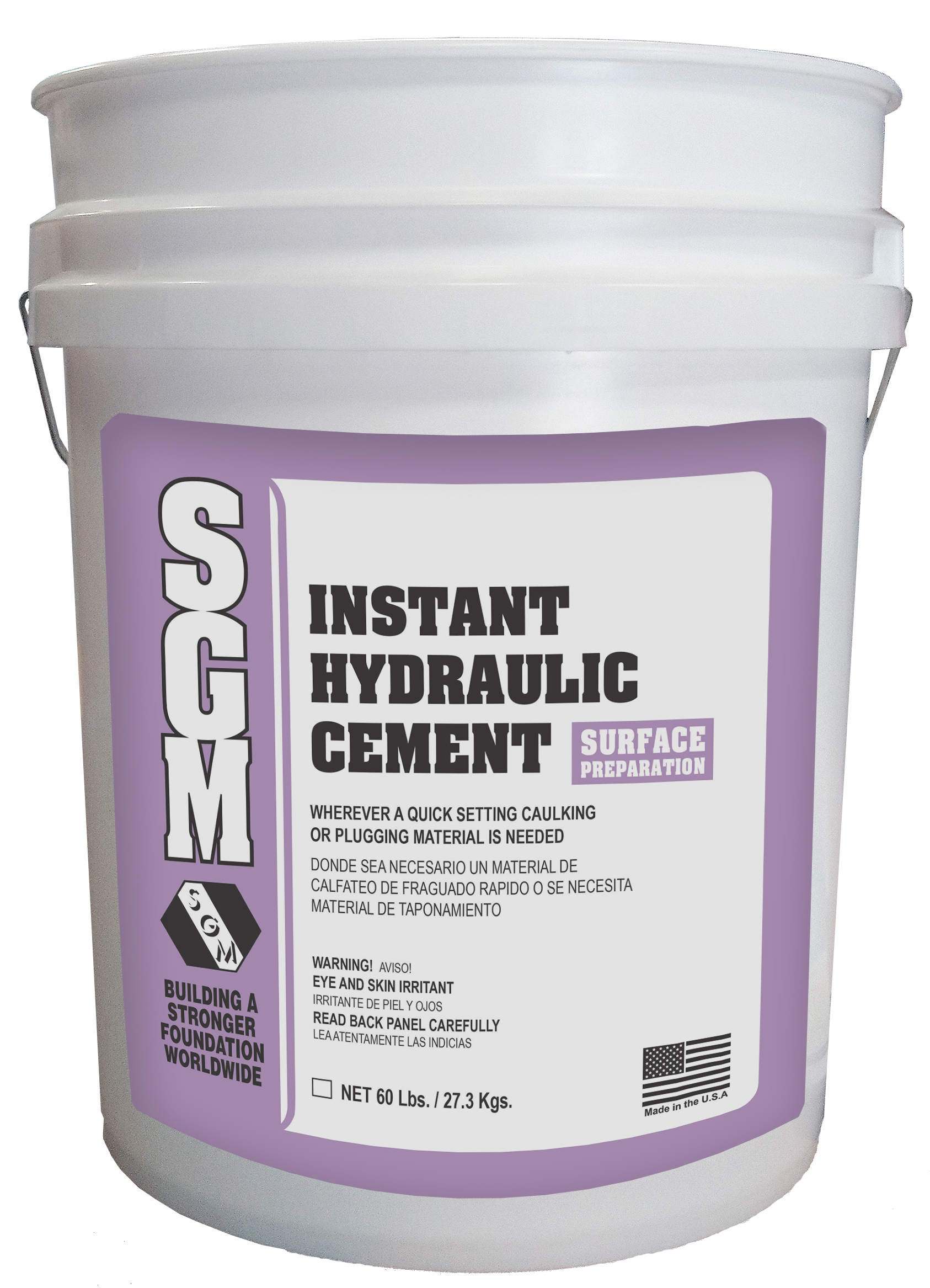 Instant Hydraulic Cement | SGM, Inc.